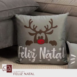 CAPA ALMOFADA FELIZ NATAL